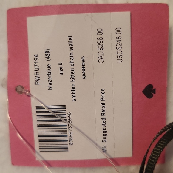 RARE *HOST PICK* Kate Spade NY Spademals Smitten Kitten wallet on chain - Picture 3 of 11